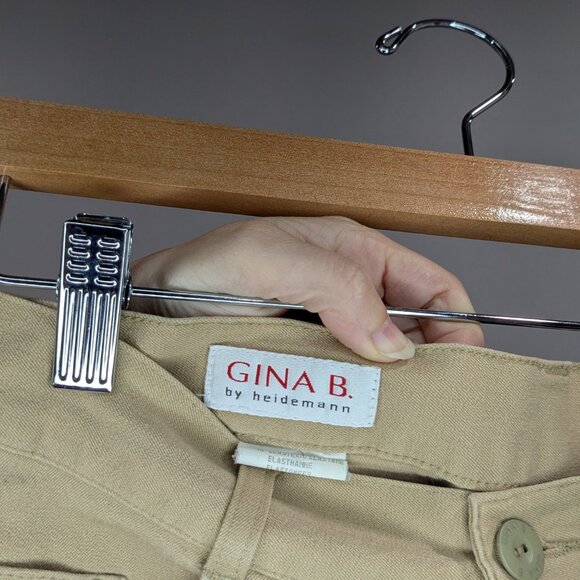 Gina B. by Heidemann Khaki Pants Beige Size UK 12 Size US 8 - Picture 3 of 3